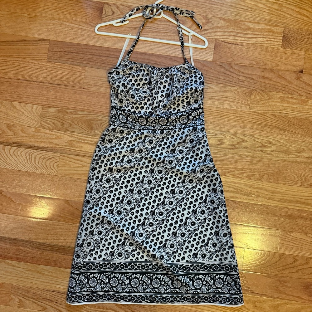 Ann Taylor Loft Dress size 2 black & white EUC